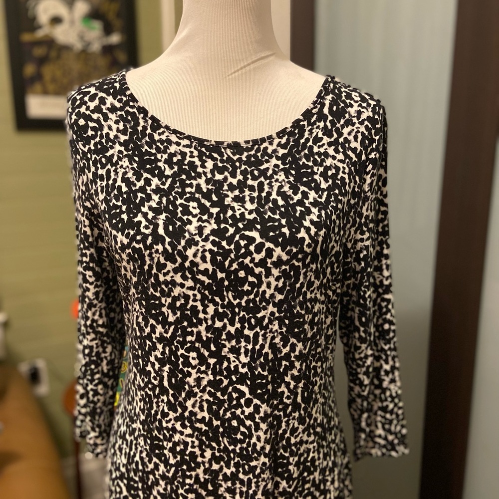 Black and White Patterned Dress